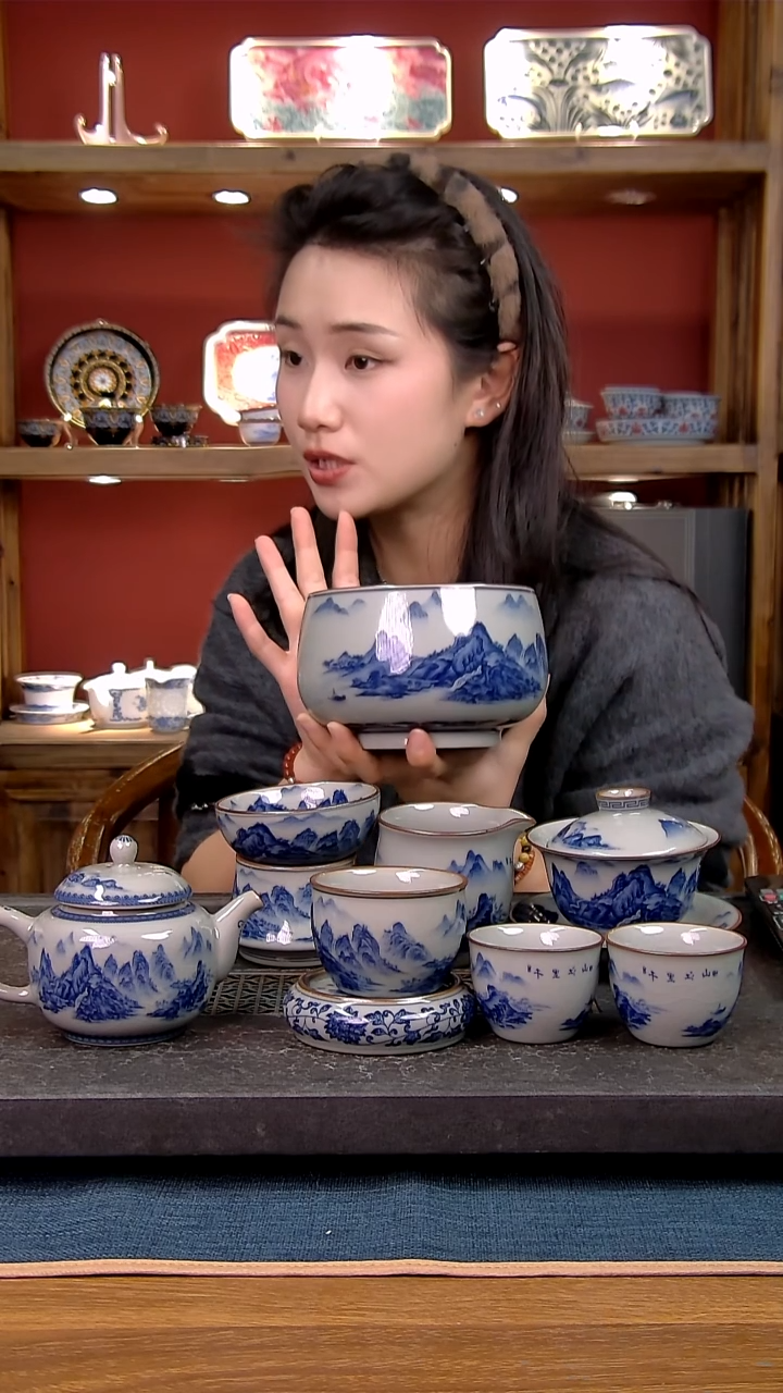 简装家用款9件套 老陶泥开片纹陶瓷茶具