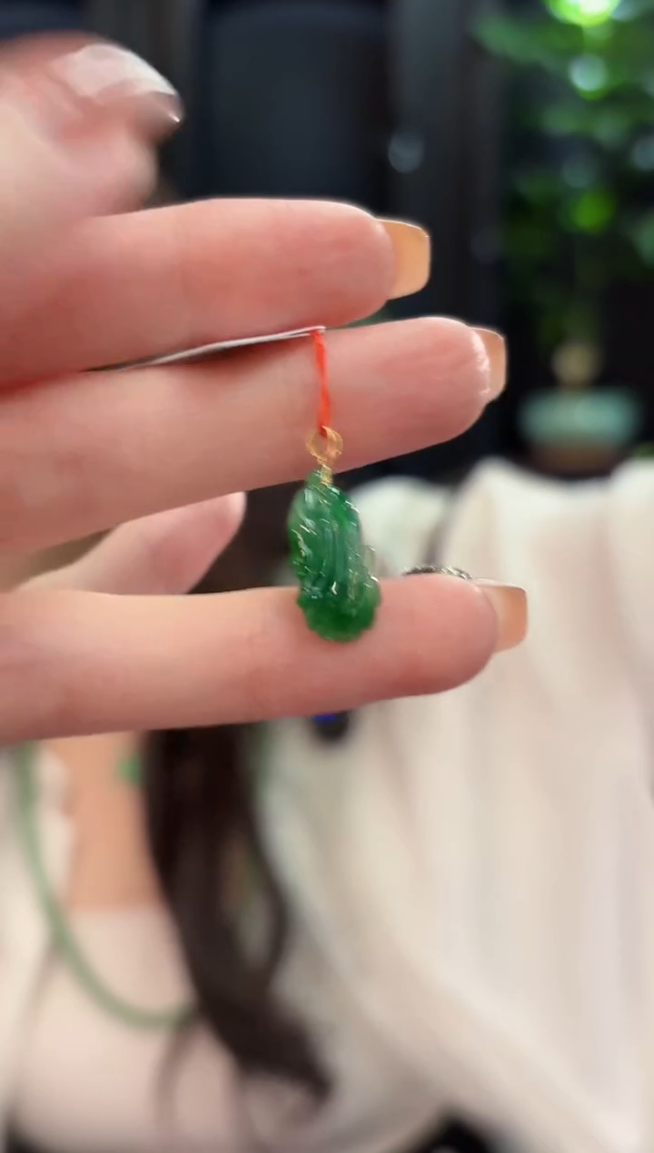 吊坠(不含链)18K金镶嵌翡翠 缅甸A货/支持复检/一件