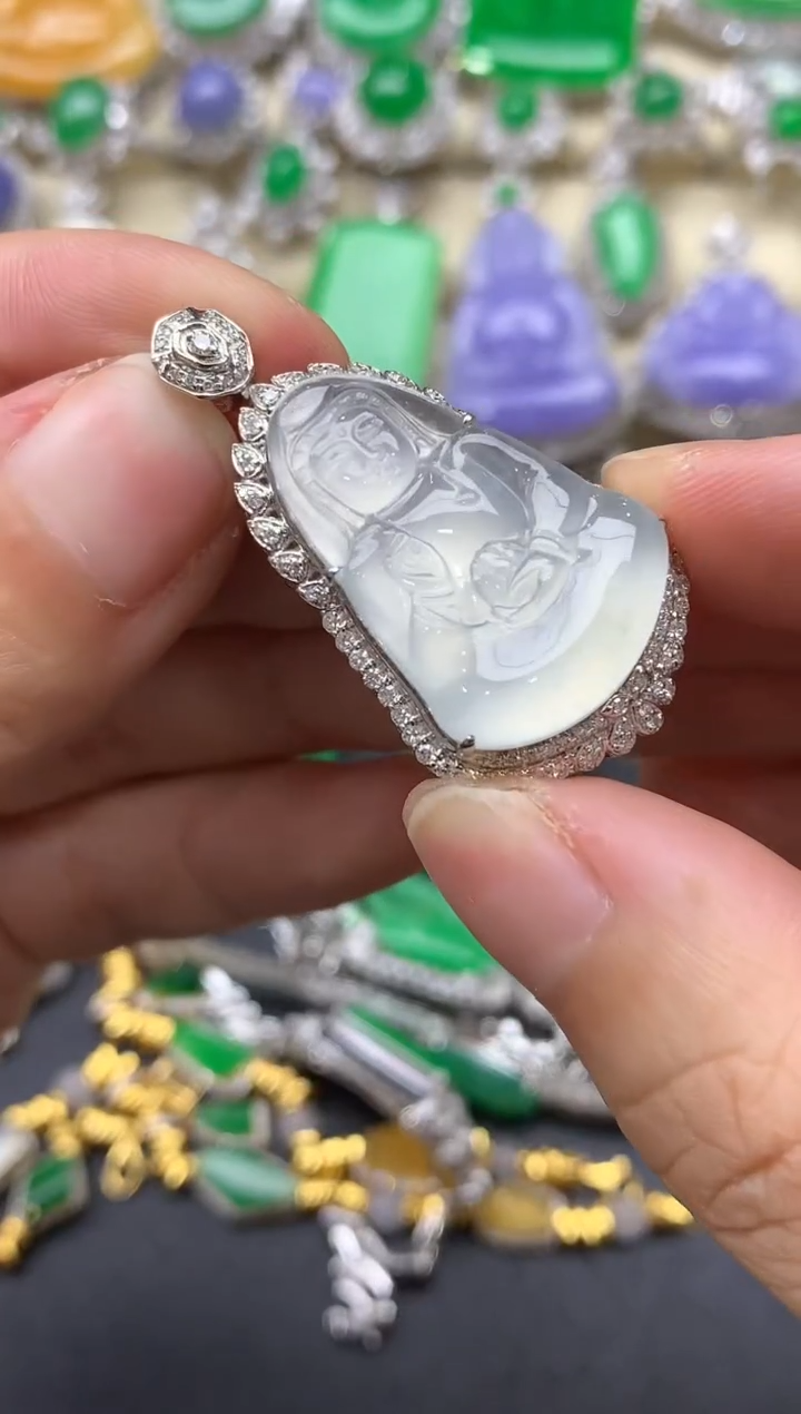 【闪购商品】翡翠颈饰18K金镶嵌684-中国好珍宝
