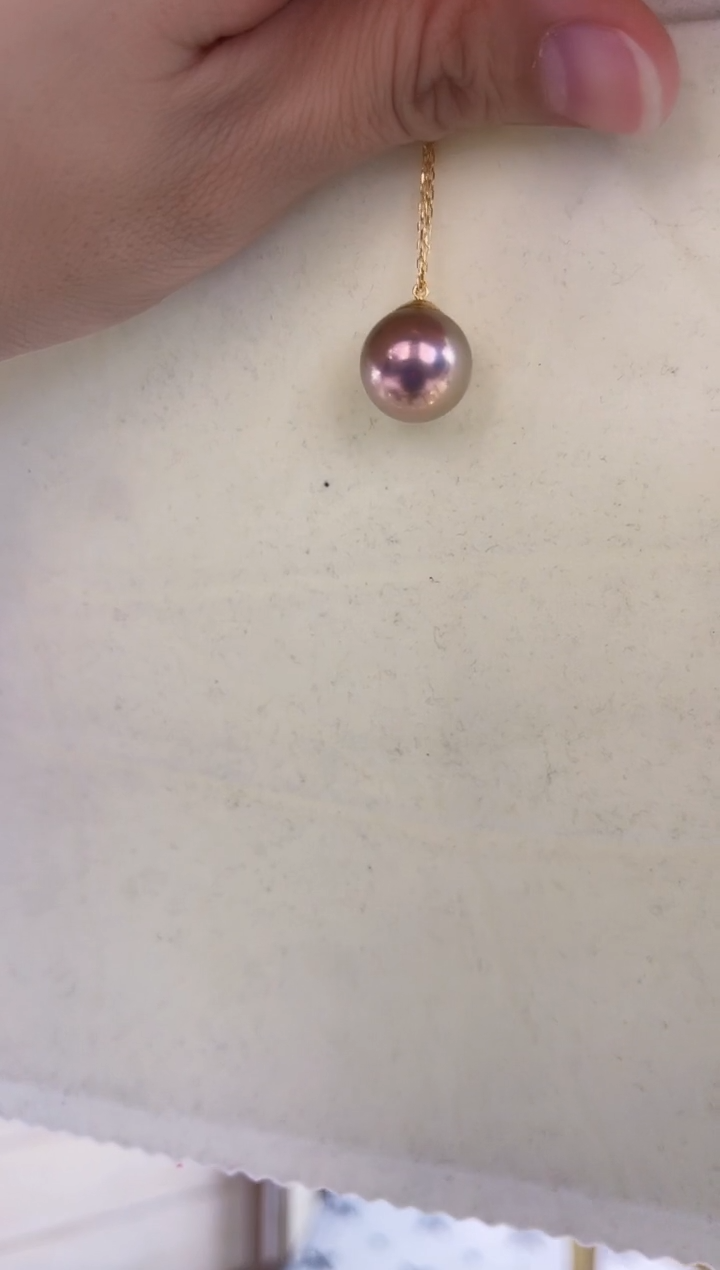 【闪购商品】淡水珍珠吊坠(赠链)18K金镶嵌吊坠13.8mm