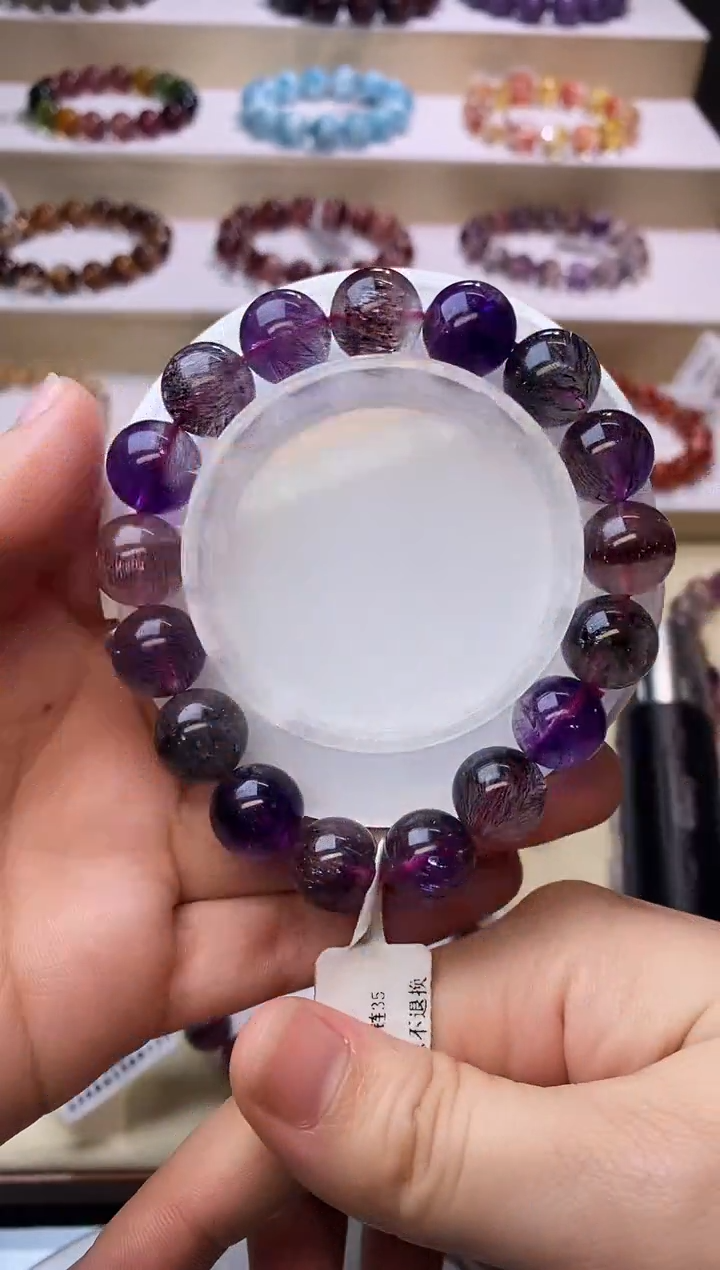 【闪购商品】水晶手链未镶嵌黑加仑超七12m+