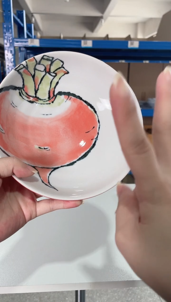 陶瓷白萝卜7.1英寸盘