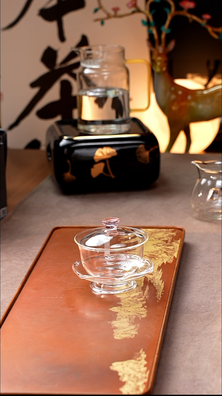 禾器/晶彩沁莲盖碗/浅粉/定制版