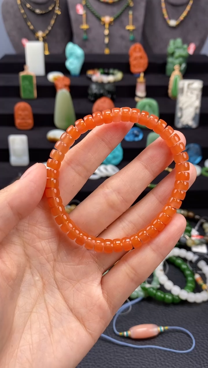 【闪购商品】玛瑙/玉髓-未镶嵌药片手串