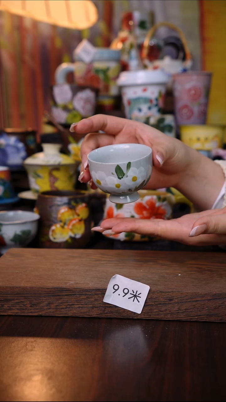 杯子陶泥垚手作 景德镇手工手绘陶瓷器物