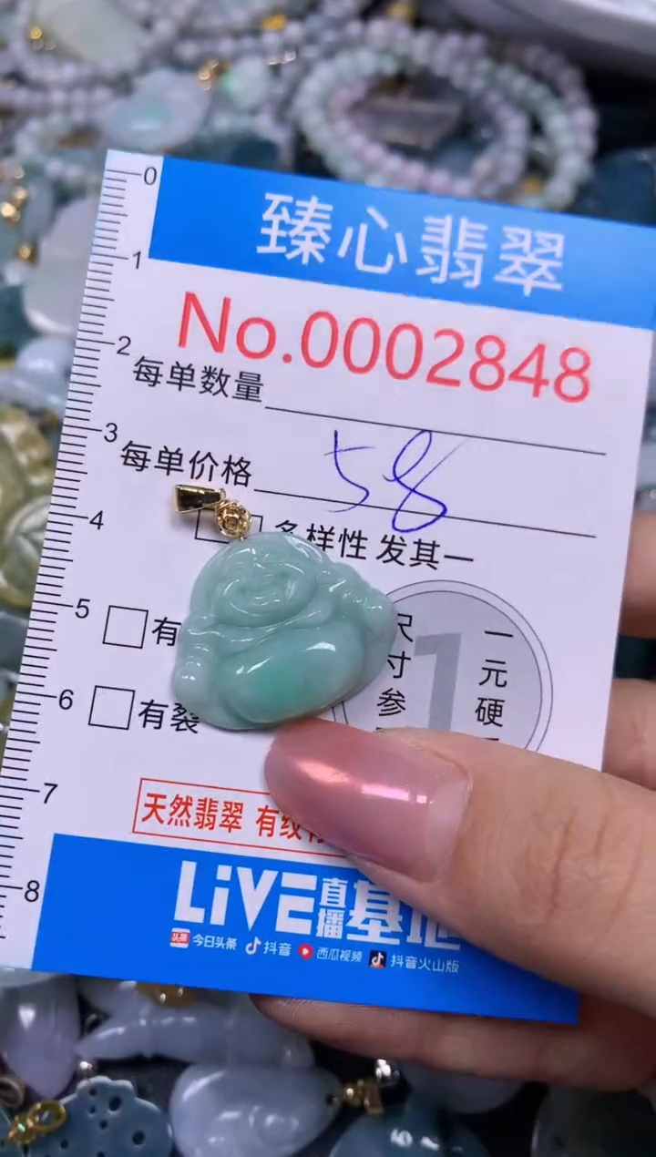 【闪购商品】翡翠颈饰未镶嵌含绳0002848