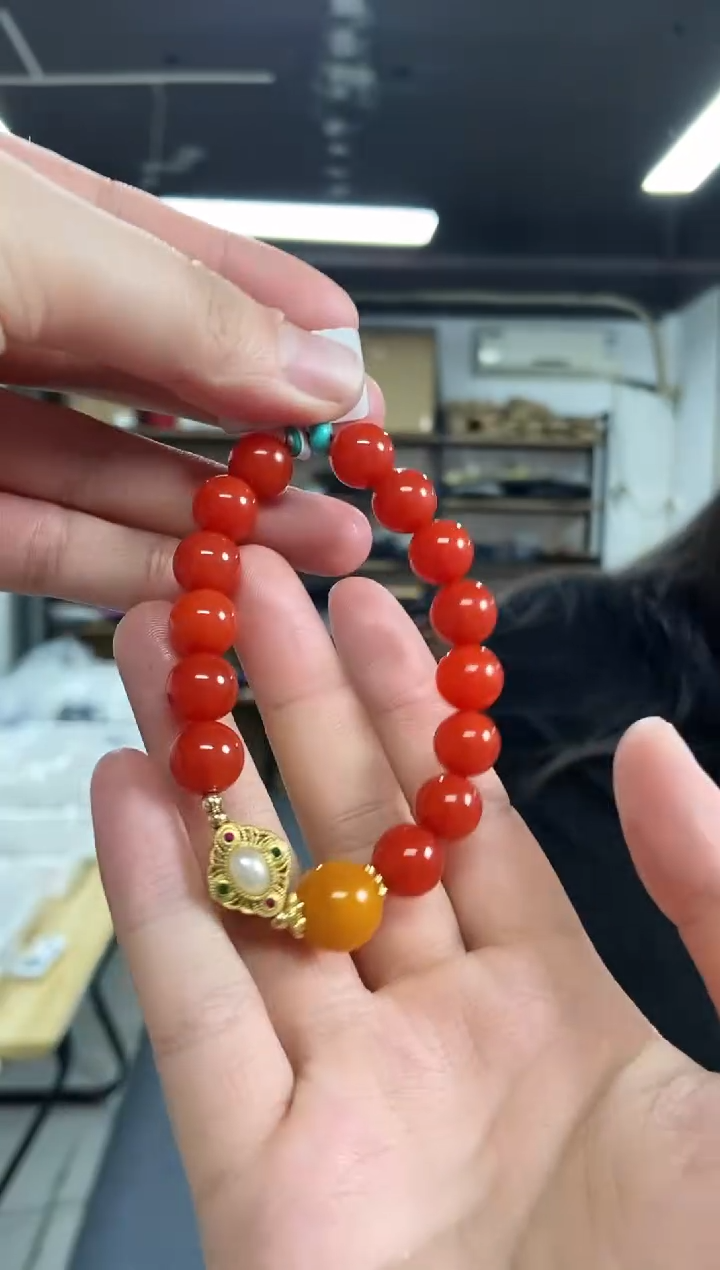 【闪购商品】南红玛瑙手串未镶嵌多样性发其一颜色微差