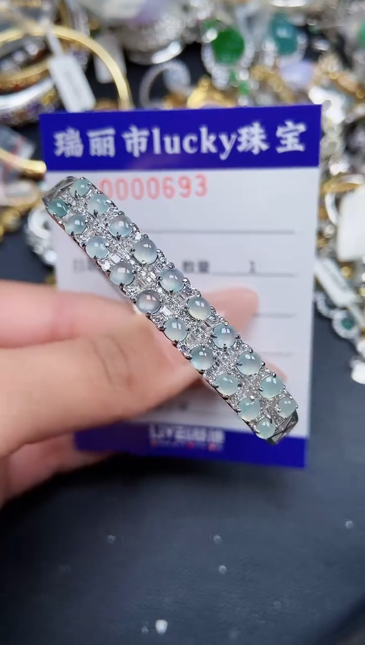 【闪购商品】翡翠颈饰银S925镶嵌06963