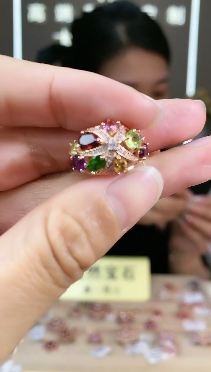 【闪购商品】透辉石手饰银S925镶嵌手饰