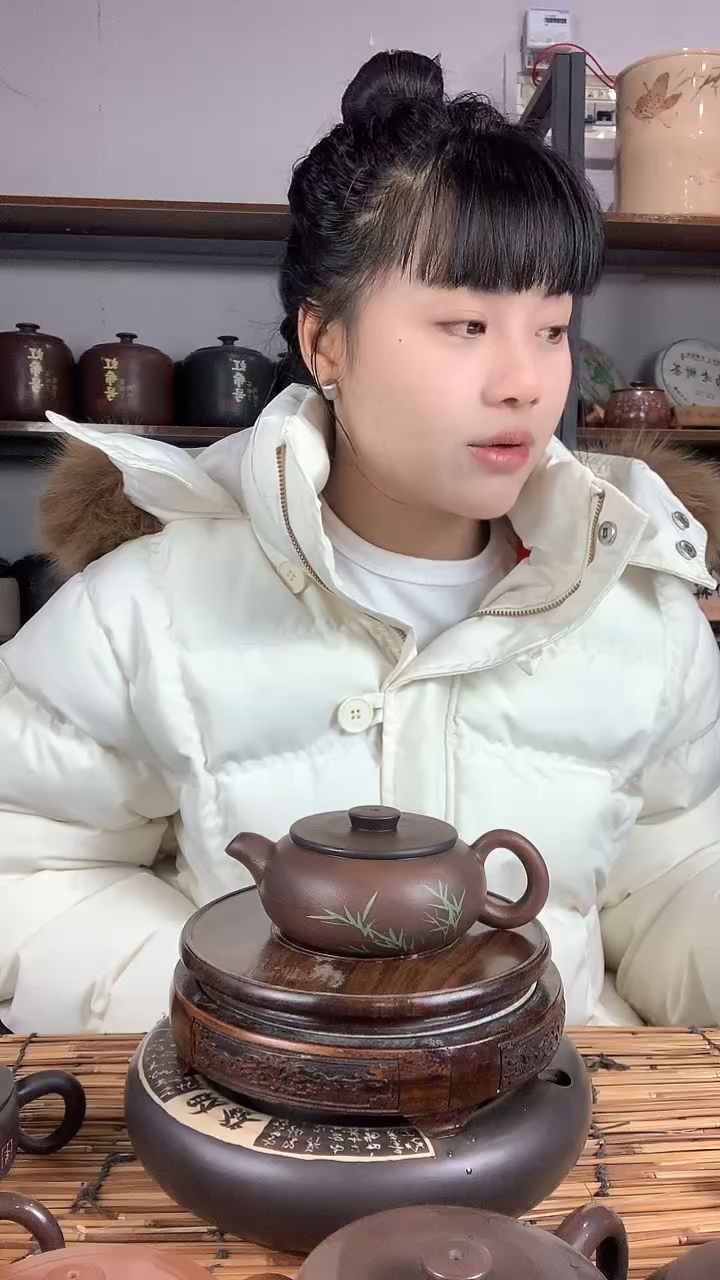 【闪购商品】罐建水紫陶手工彩填壶