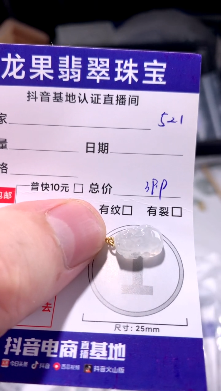 颈饰未镶嵌翡翠冰胶貔貅521