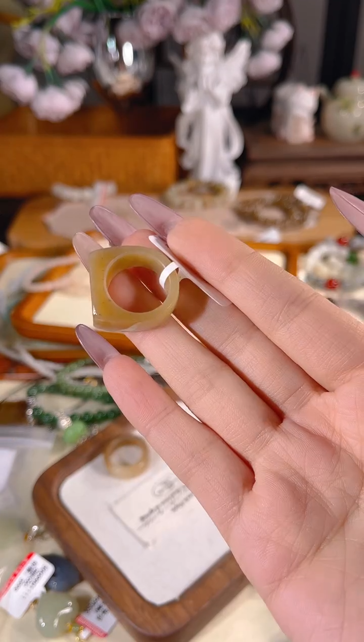 未镶嵌戒指和田玉多样性发其一孤品默认微瑕