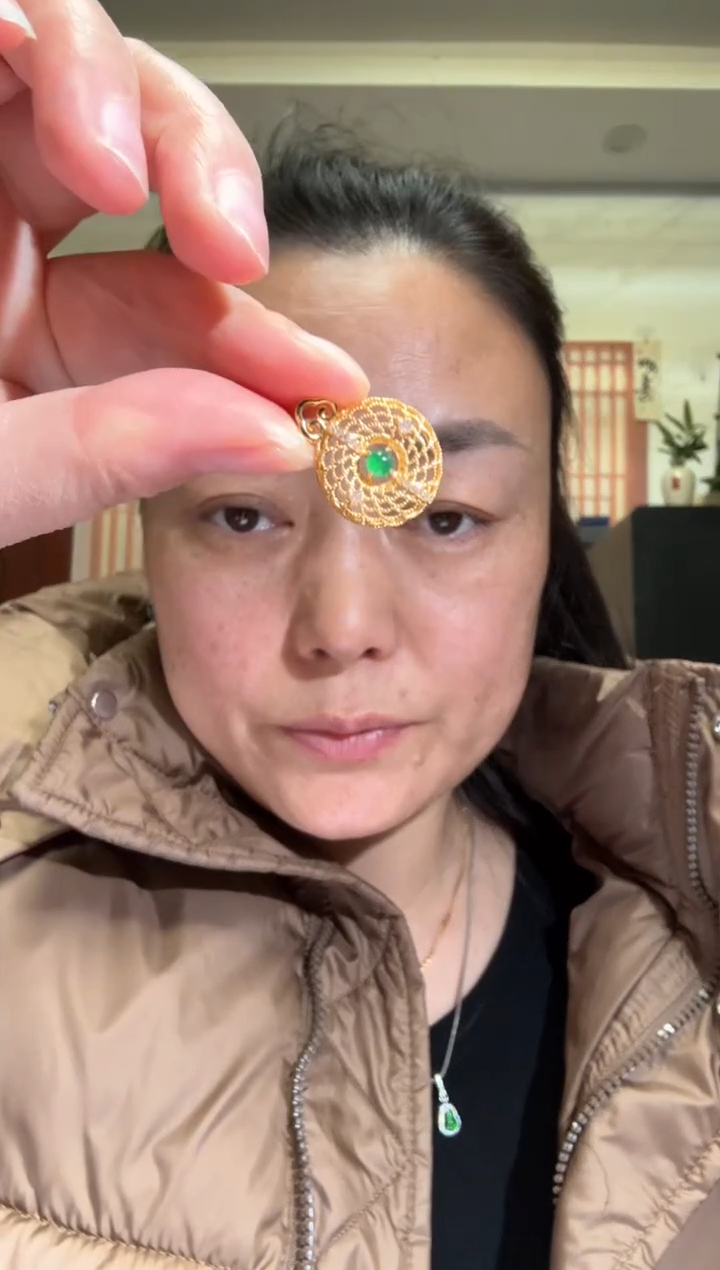 颈饰银S925镶嵌翡翠00005161