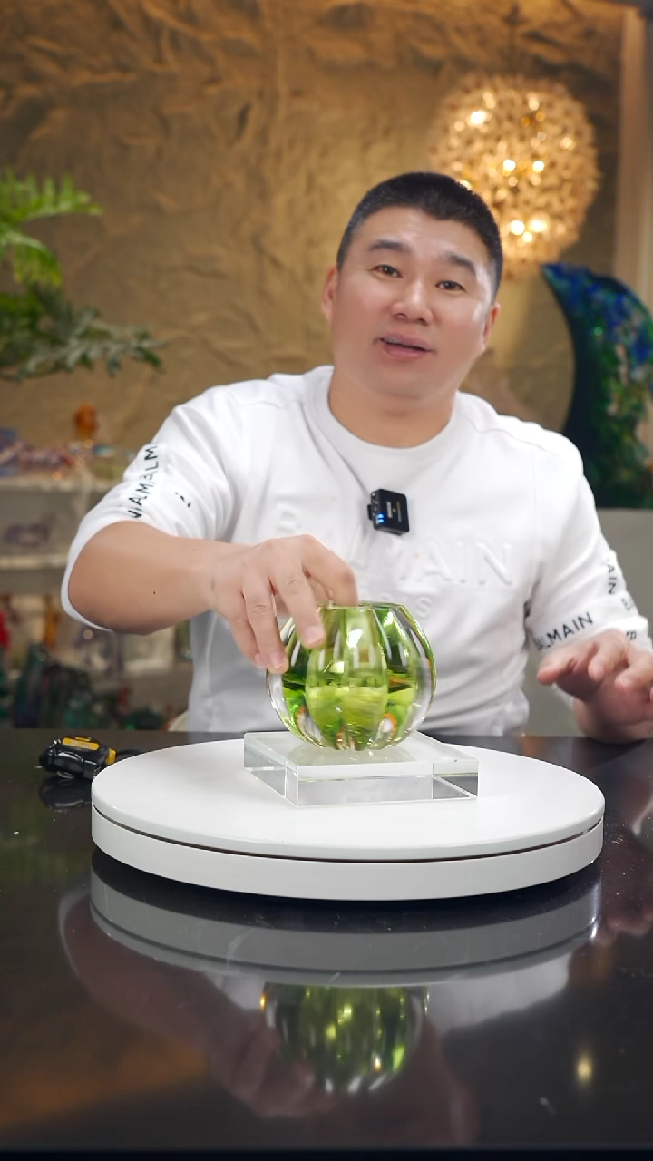 手工艺品琉璃黄绿色南瓜香薰瓶