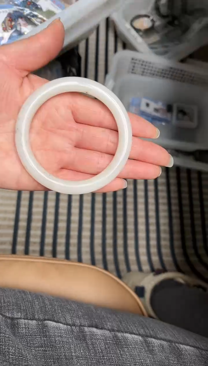 【闪购商品】和田玉手镯未镶嵌圈口62  G-30