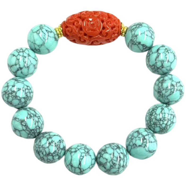 s1570-国风设计款三姑娘玛瑙DIY网花圆珠手串-赠礼盒