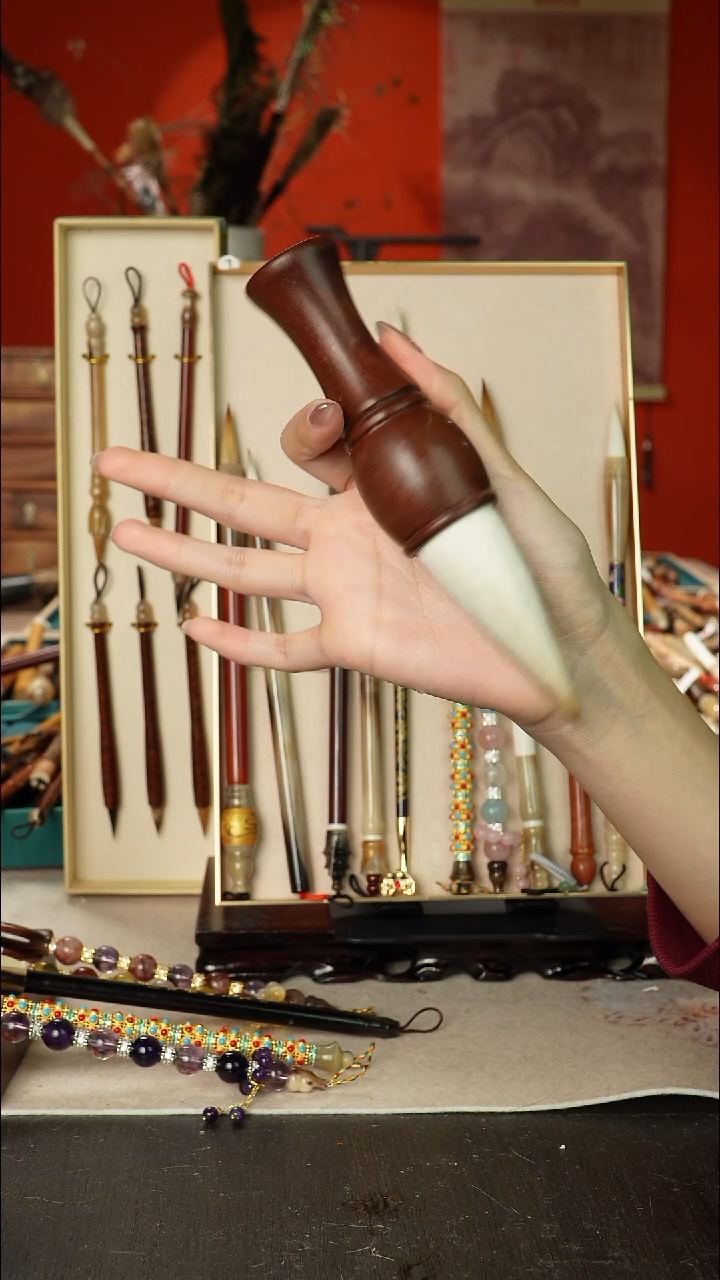 167号闪孤品高货毛笔链接 清水试笔 蘸墨不退