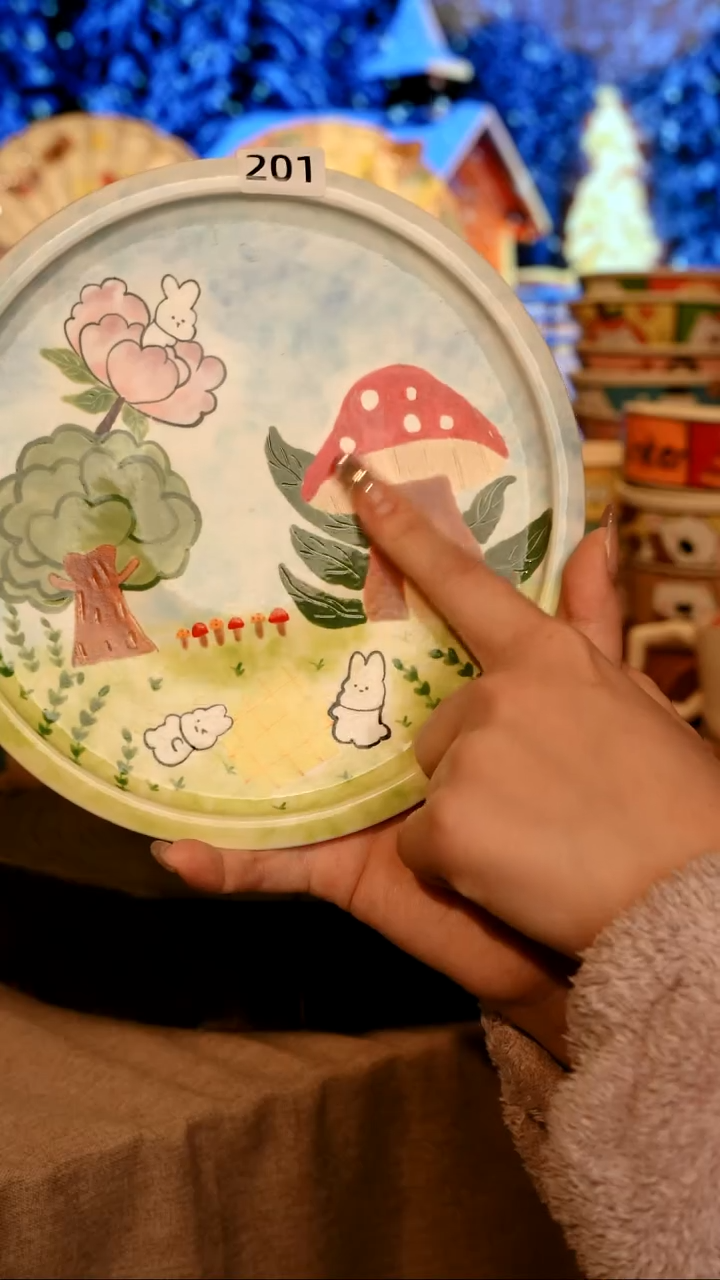 陶瓷201景德镇原创设计师款高温陶瓷手工手绘