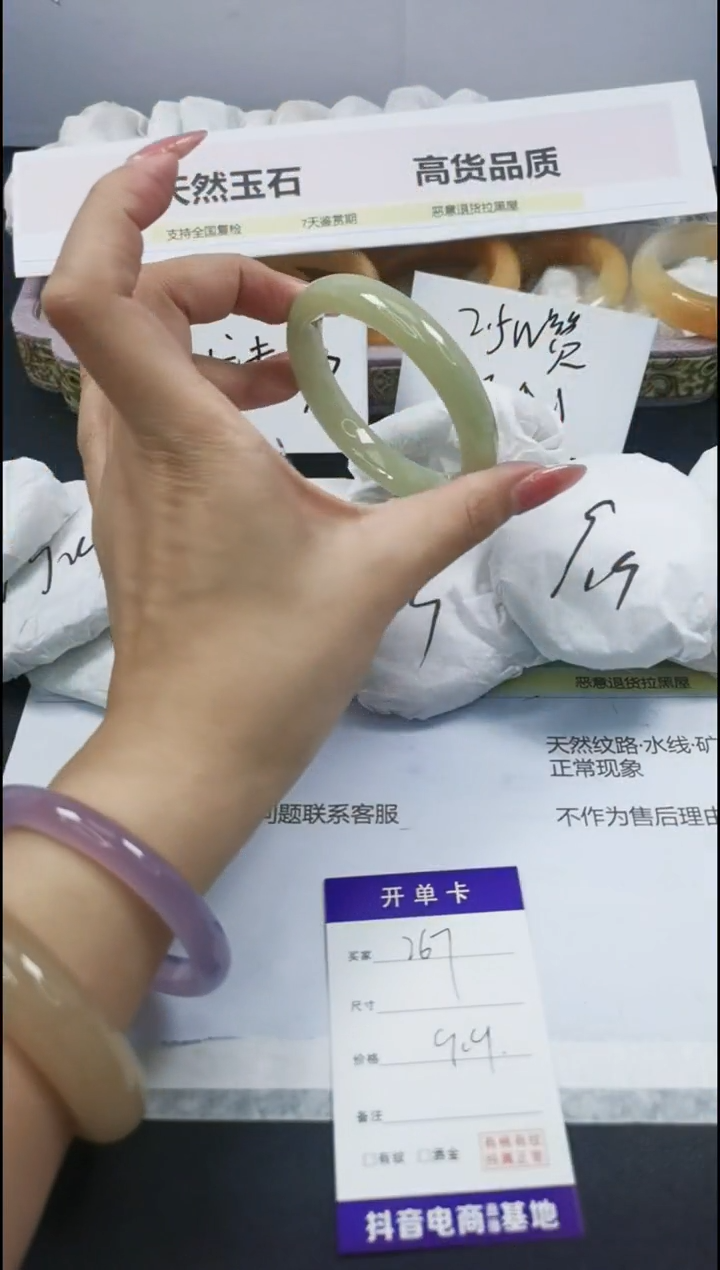 【闪购商品】石英质玉手镯合金267/56.5