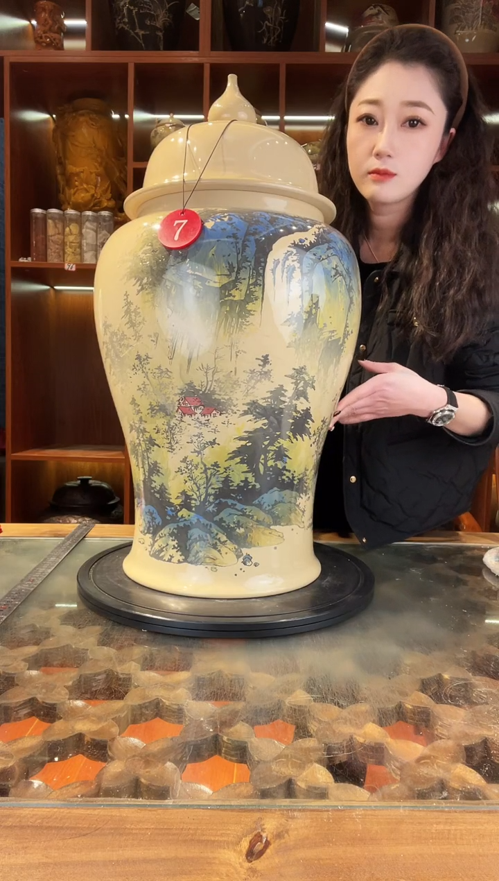 【闪购商品】缸李旭泽作品山水大号缸@7