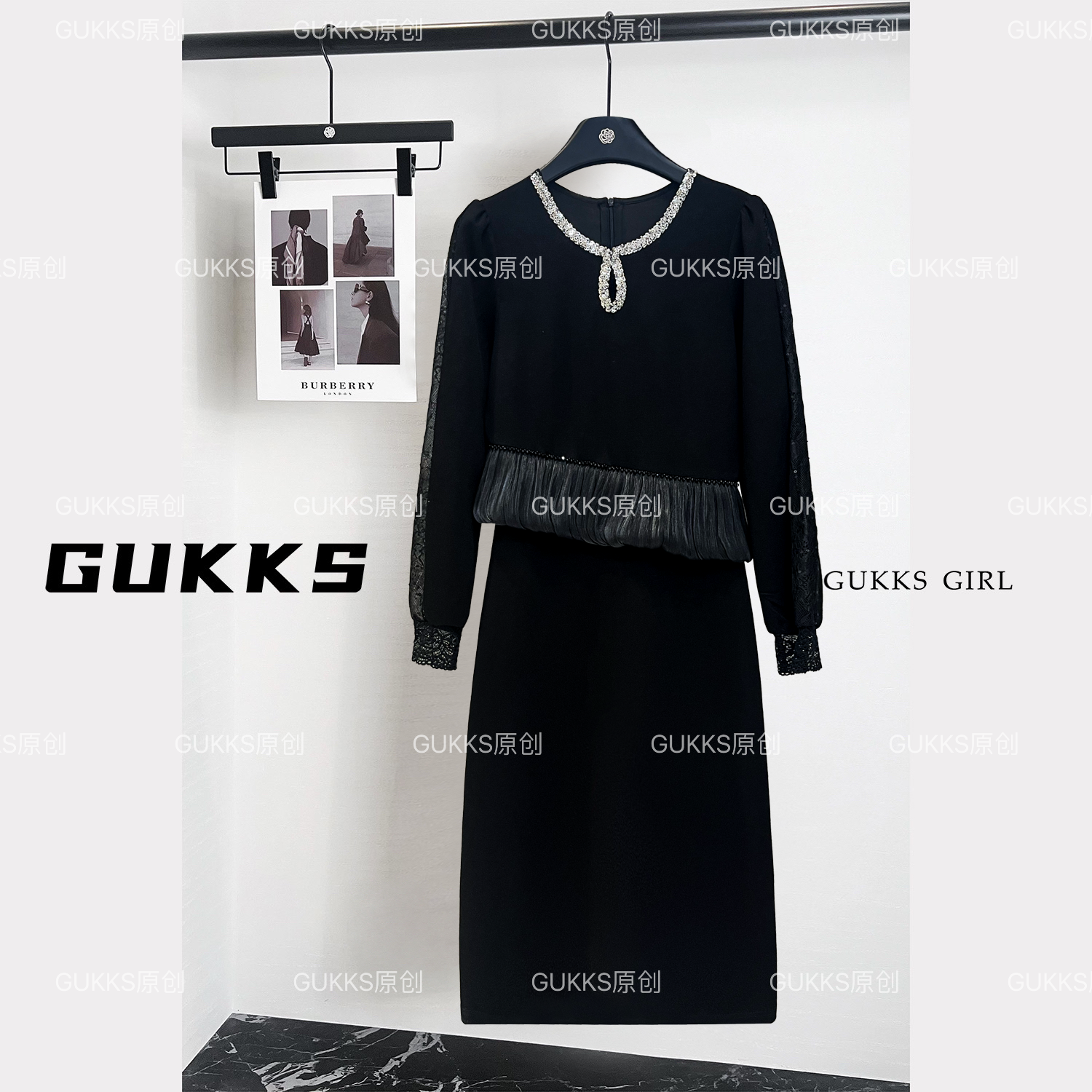 GUKKS/2025新款女秋流行爆款气质轻奢高级感长袖GK799
