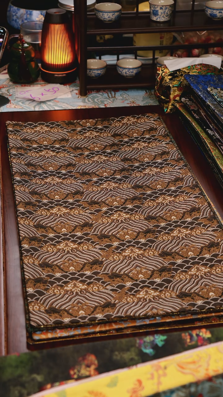 【祥云双面】中国风干泡织锦茶席33*65