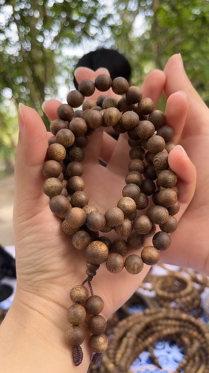 沉香沉香碎屑沉香莺歌绿奇楠圆珠多圈9mm*30克＋多样性发其