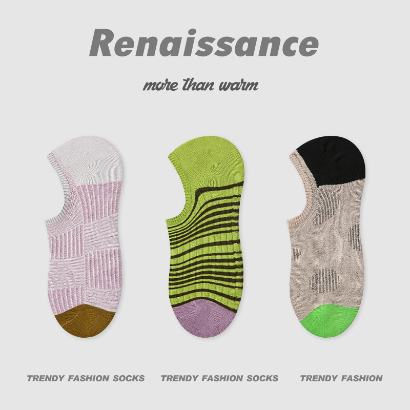 【6双装】文艺复兴女夏季透气短袜透气船袜女夏薄款浅口棉袜春夏