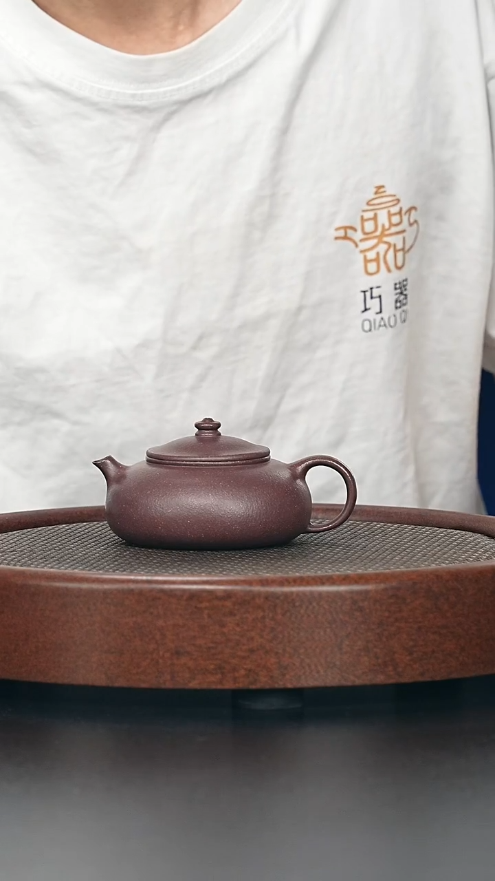 茶壶紫砂寒江-紫泥-全手工无添加-150cc