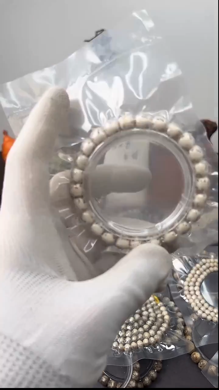 手串星月菩提海南原生态石玉料同枝果9*8