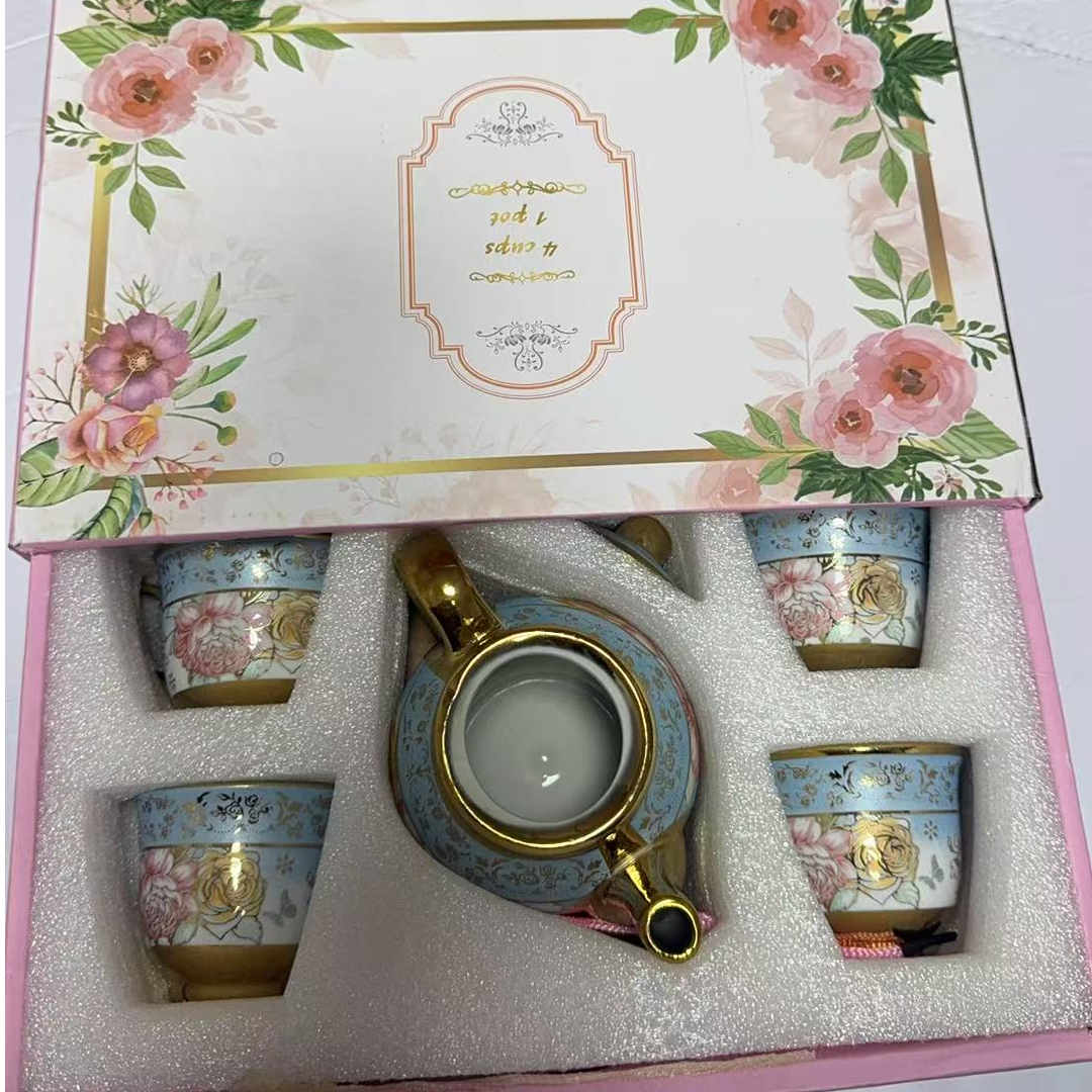镀金边欧式创意家用茶具陶瓷马克杯英式咖啡杯碟架套装