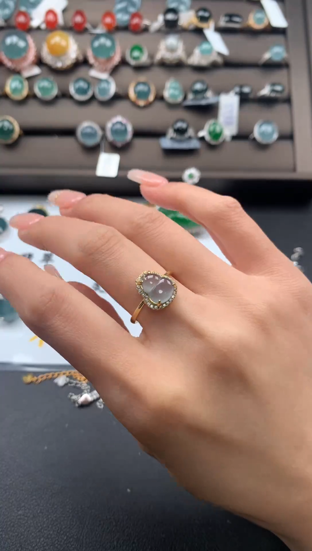 【闪购商品】翡翠戒指银S925镶嵌11111