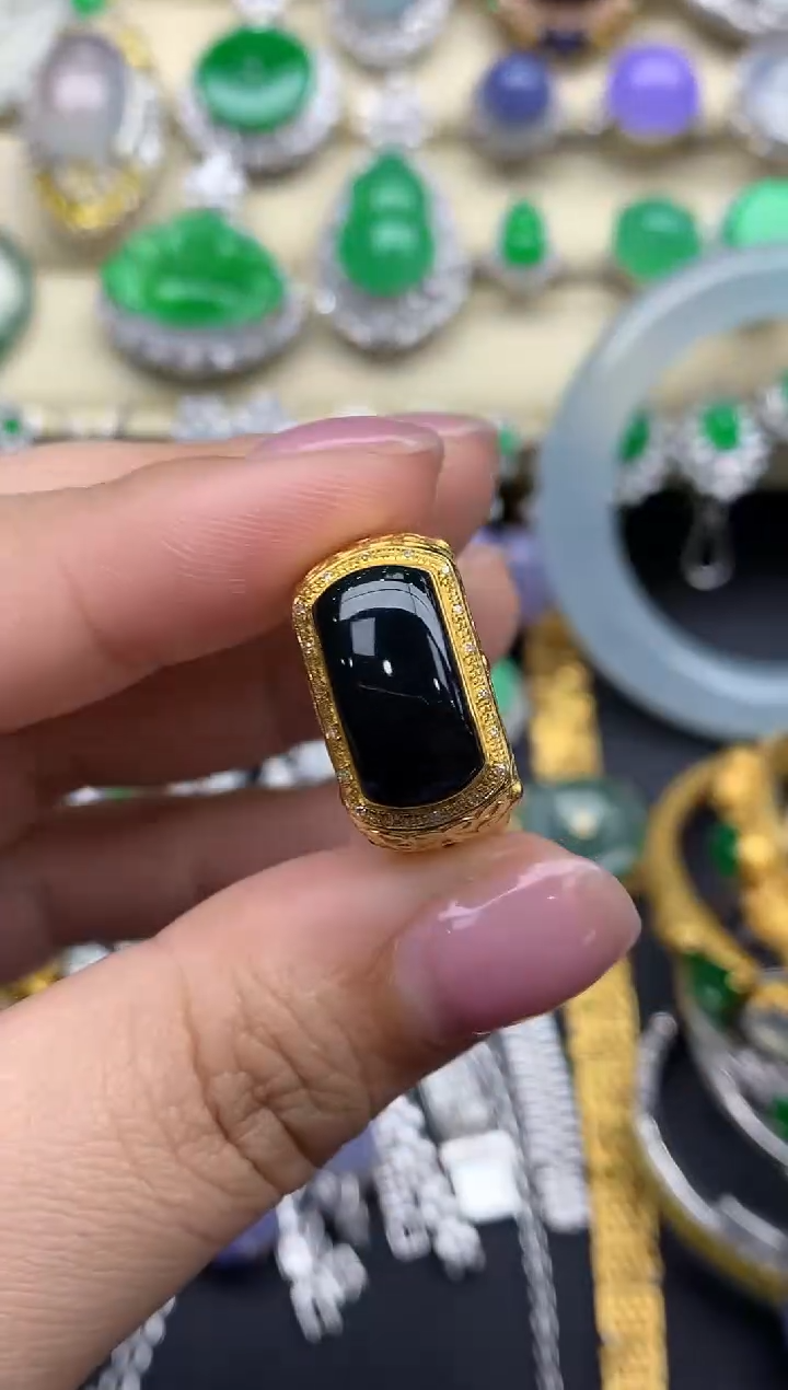 【闪购商品】翡翠戒指18K金镶嵌472-中国好珍宝