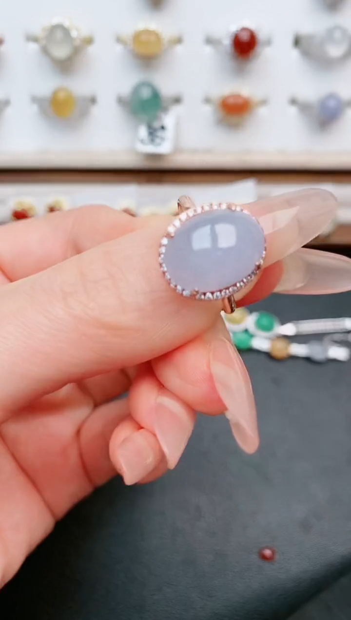 【闪购商品】翡翠戒指银S925镶嵌....