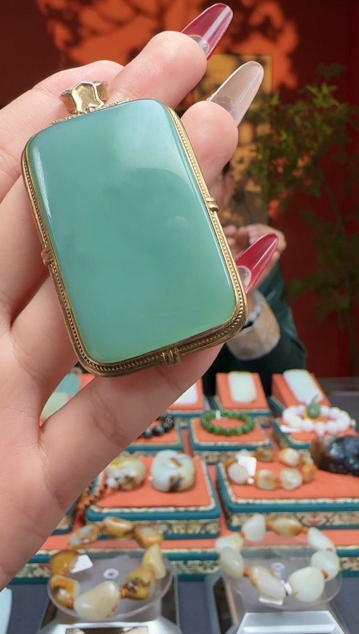 【闪购商品】和田玉吊坠银S925镶嵌吊坠