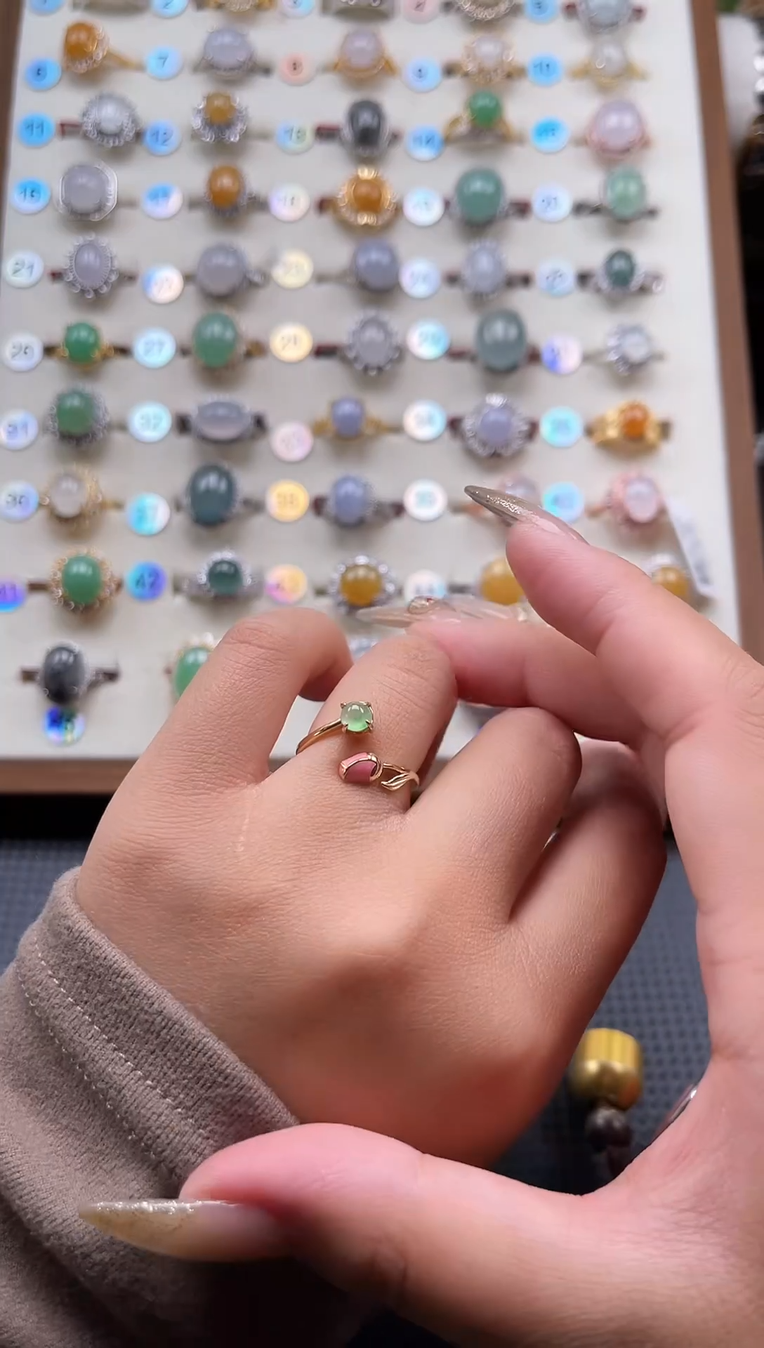 【闪购商品】翡翠戒指银S925镶嵌天然A货翡翠戒指