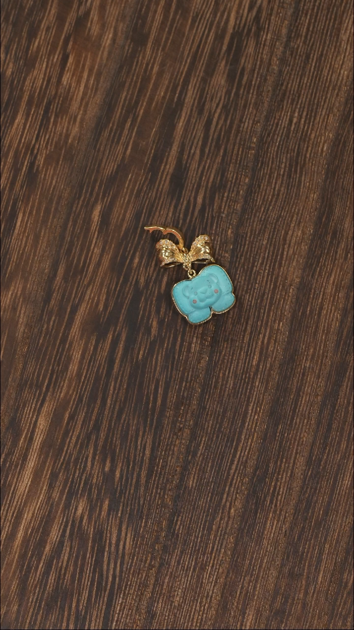 【闪购商品】绿松石挂饰18K金镶嵌1