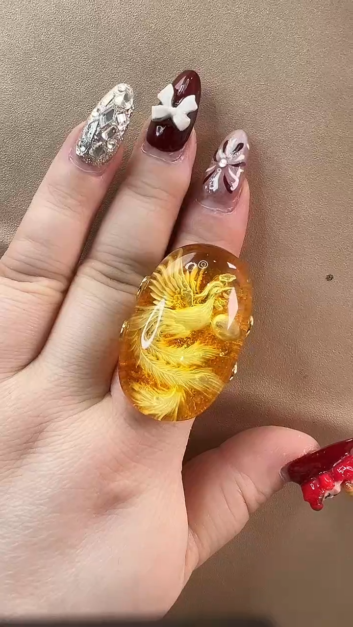 【闪购商品】琥珀戒指未镶嵌戒指