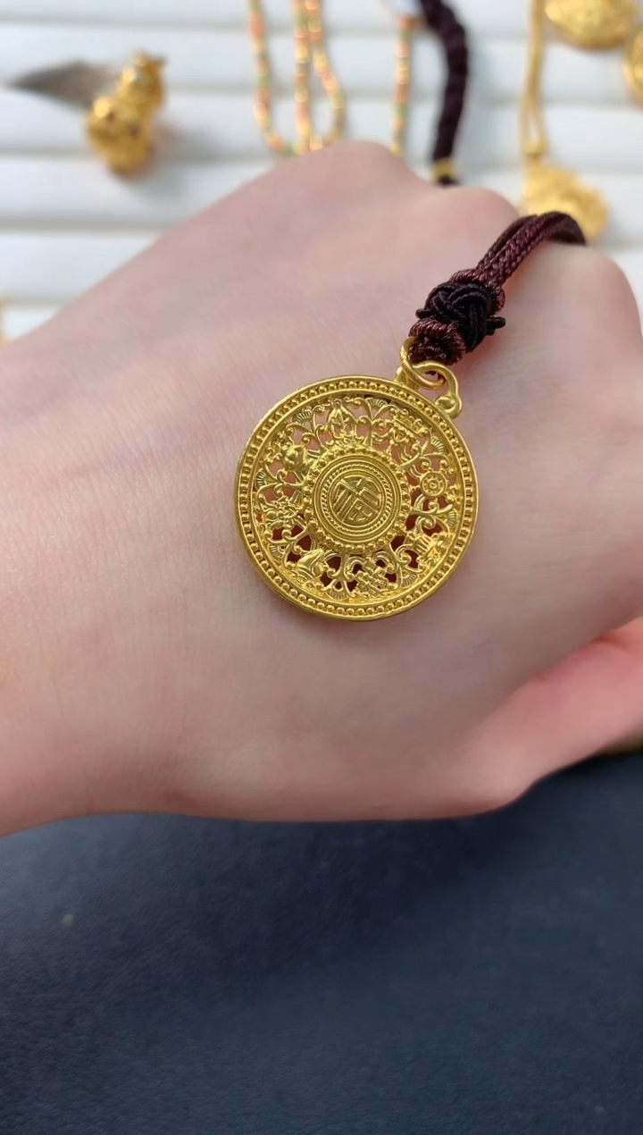 定制足金吊坠(不含链)D110|1980