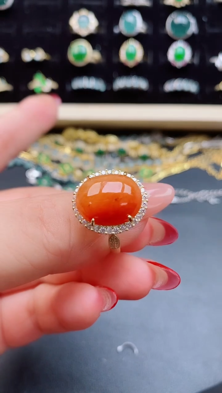 【闪购商品】翡翠戒指银S925镶嵌5085051