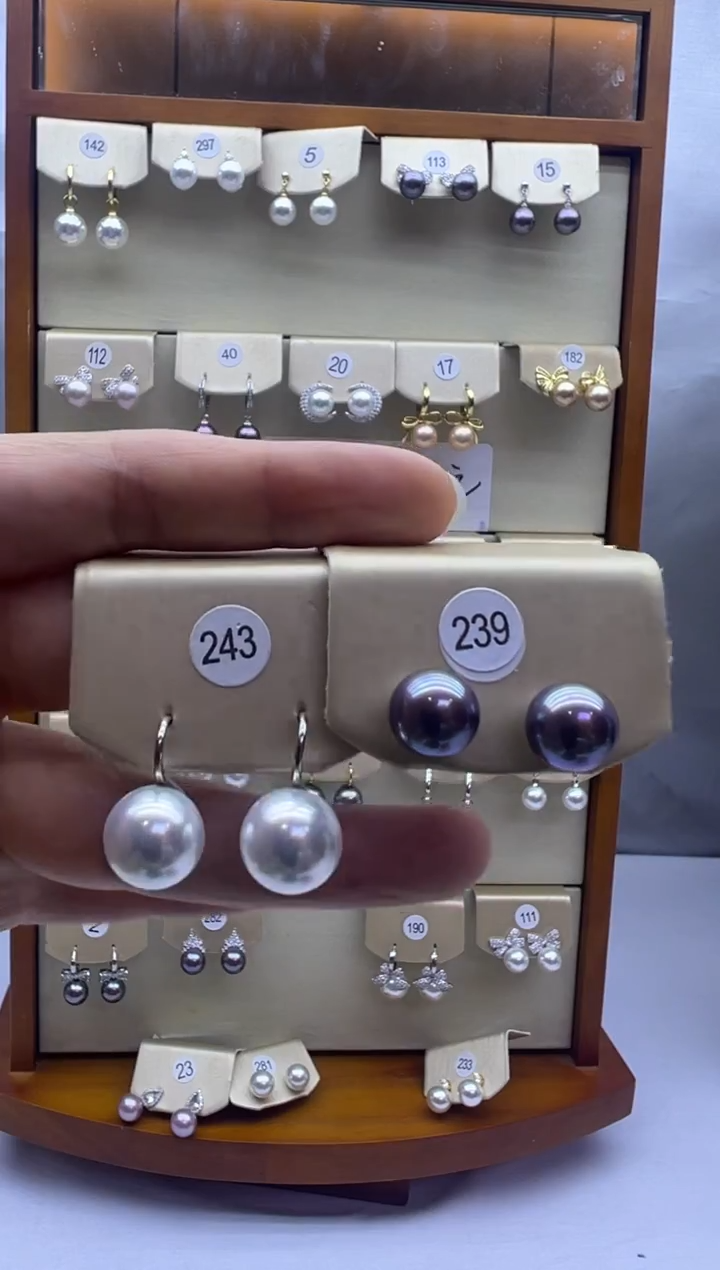 未镶嵌耳饰淡水珍珠239+243