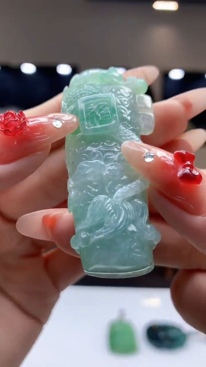 【闪购商品】定制翡翠未镶嵌1030ry-毛货挂件44