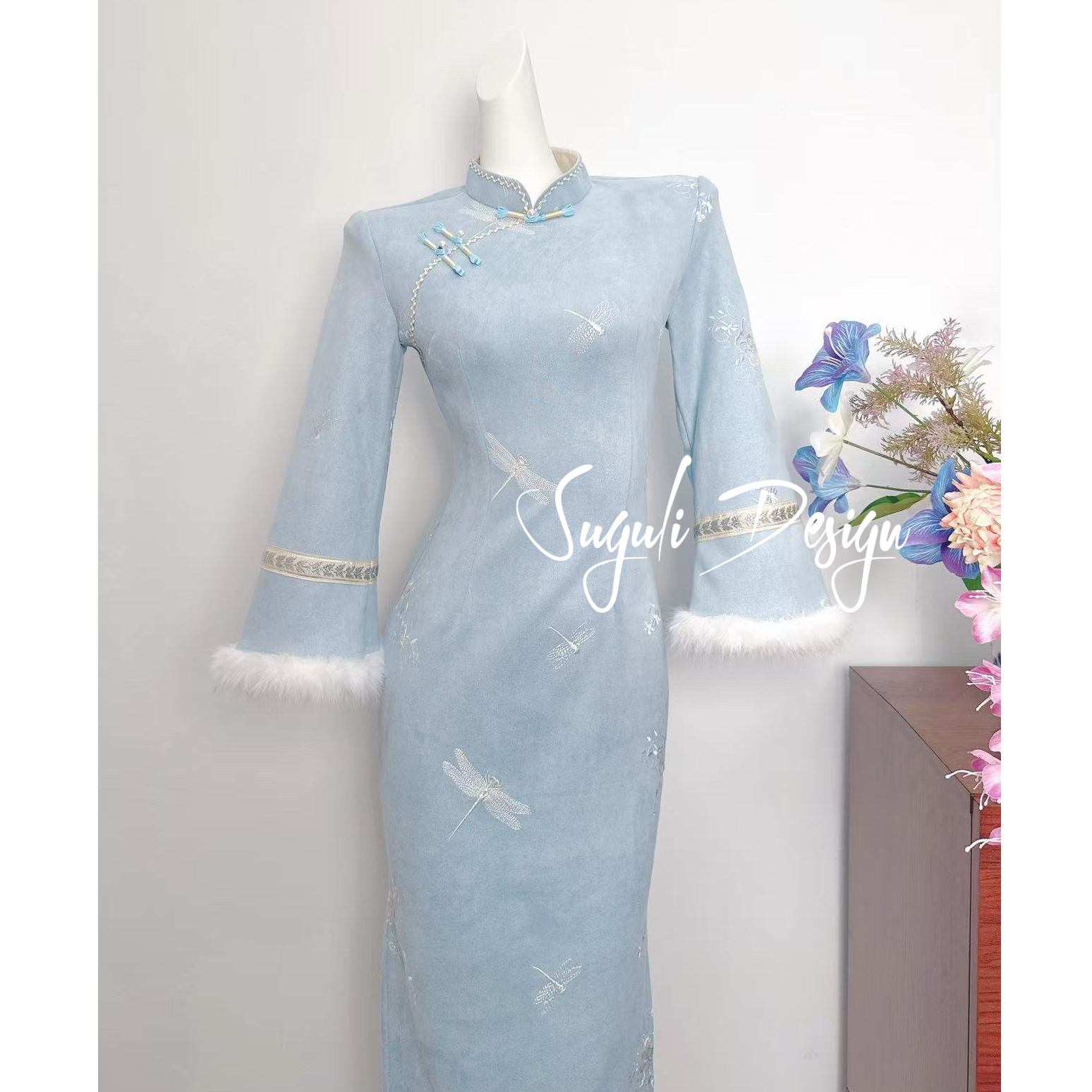 苏故里【忆江南】加绒秋冬文艺显瘦新中式日常旗袍气质衣长120