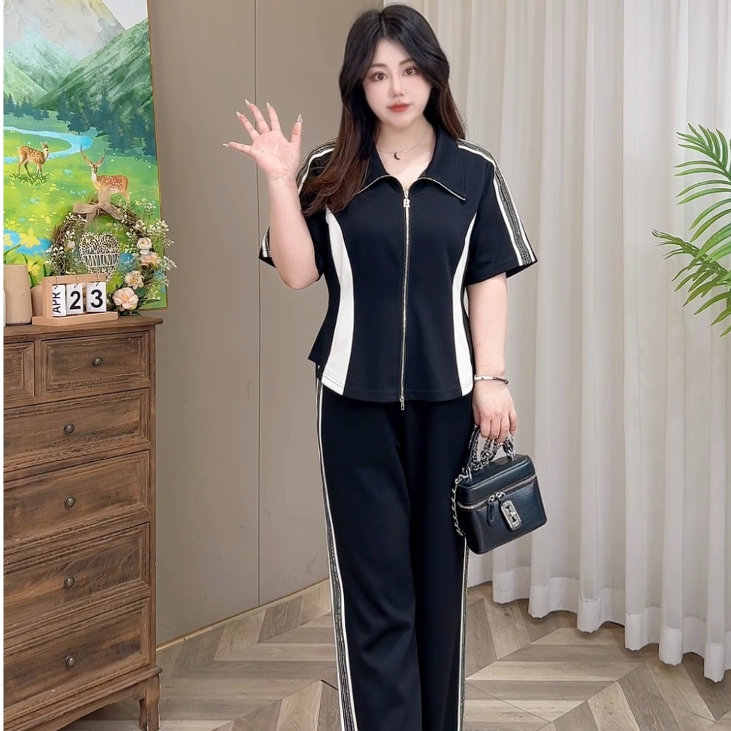 【玲胖胖 柚茶之约上】宽松时尚百搭显瘦大码短上衣LPP61631