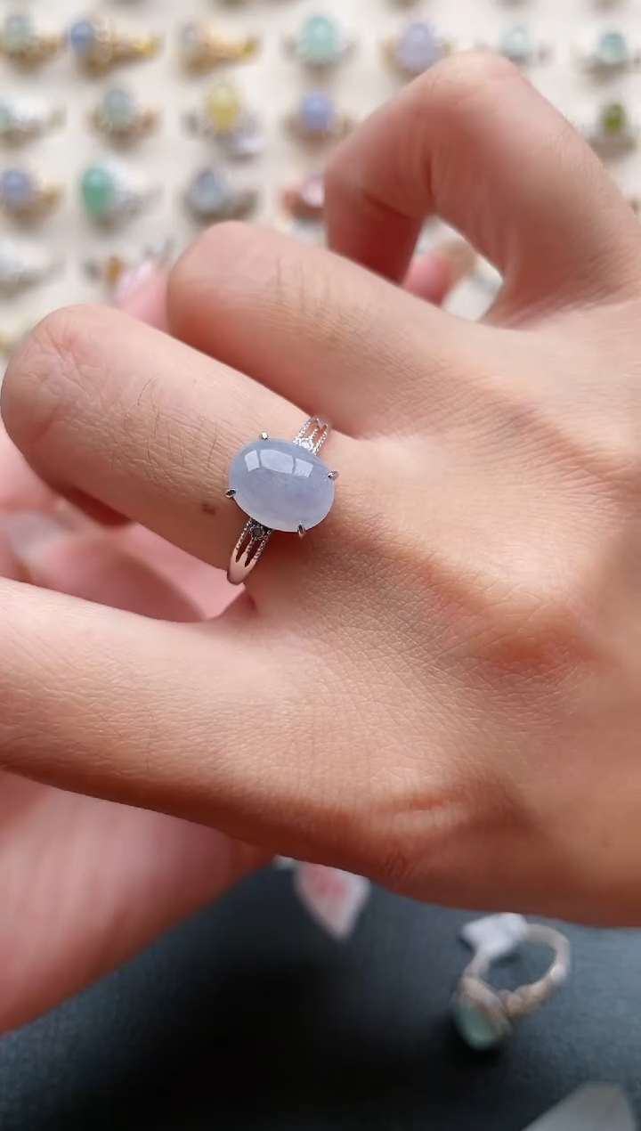 【闪购商品】翡翠戒指银S925镶嵌1111