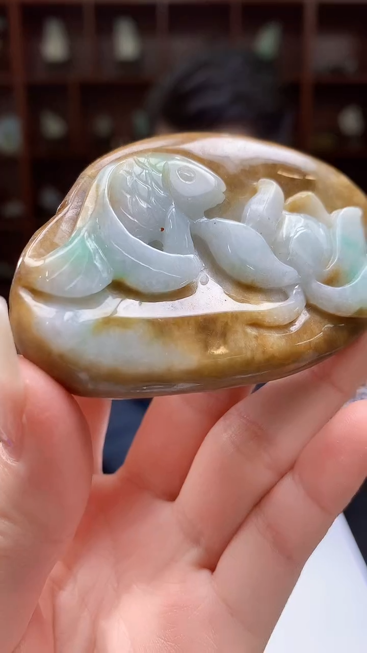 【闪购商品】定制翡翠未镶嵌8046jj-毛货挂件84