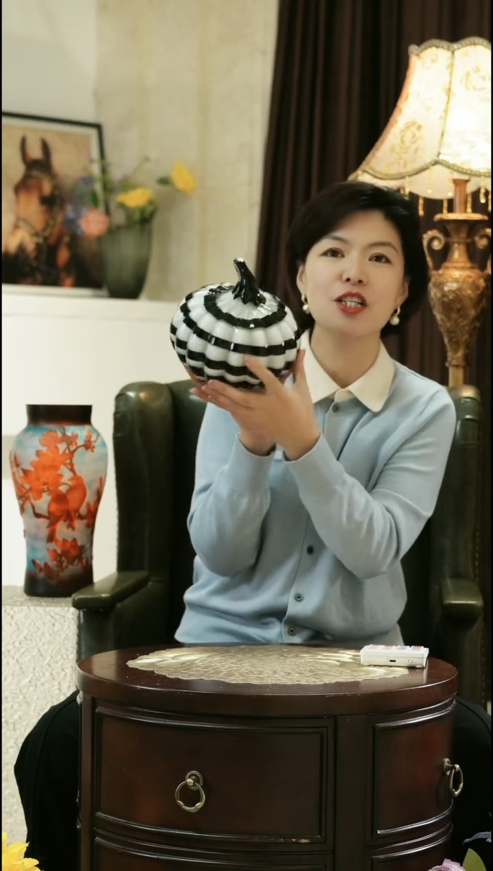 琉璃手工艺品南瓜摆件