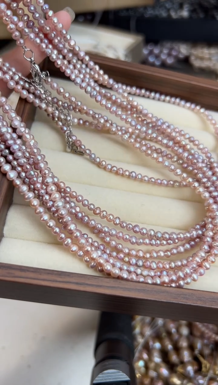 未镶嵌福利淡水珍珠无核*强光珍珠项链（粉色）多样性发一3mm+