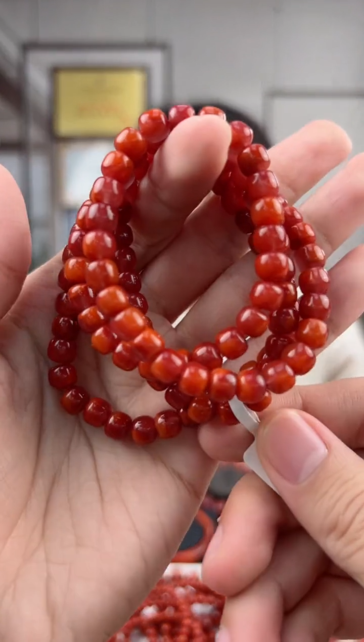 【闪购商品】南红玛瑙多圈未镶嵌@T07108@7MM