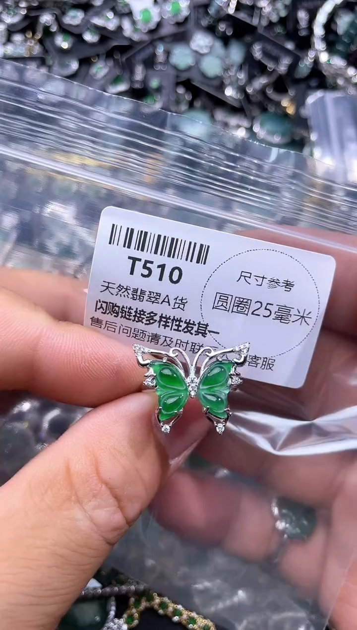 【闪购商品】翡翠颈饰未镶嵌T510戒指
